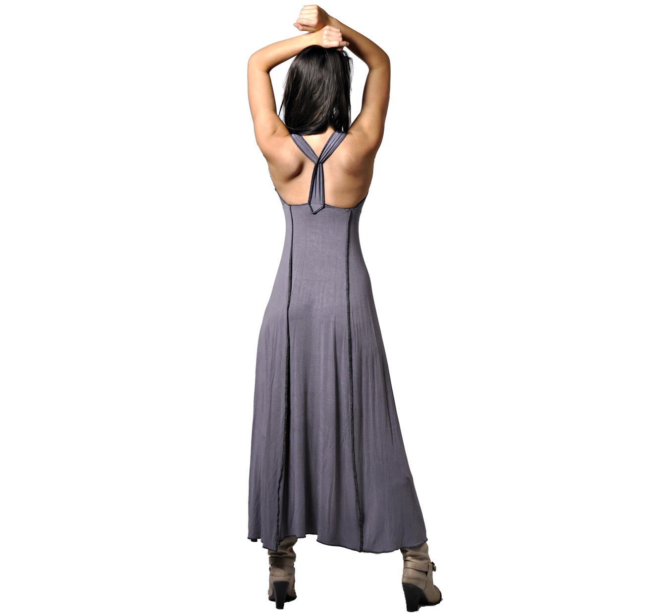 Long Double Slit Dress - Persephone Women's Clothing